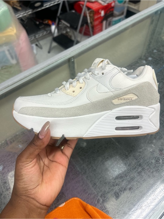 Nike Shoes - Nike Women’s White & Light Gray Platform Air Max Sneaker